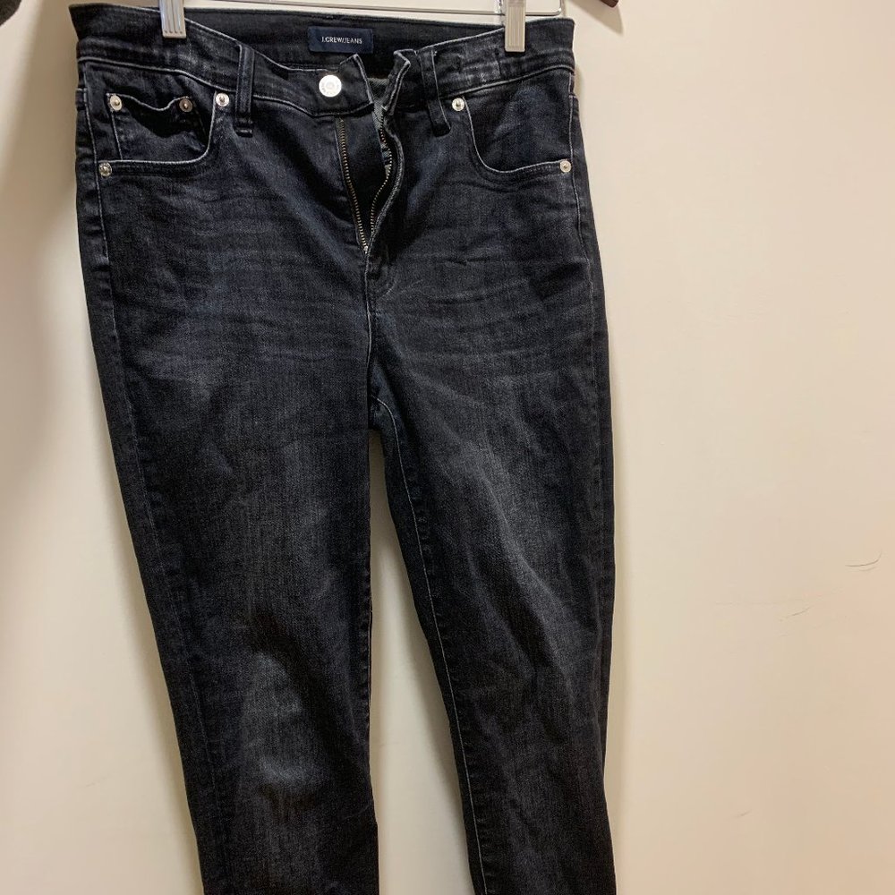 J. Crew Tall 9" High Rise Charcoal Toothpick Jean
